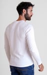 Textured Jersey Long Sleeve Henley T-Shirt