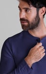 Textured Jersey Long Sleeve Henley T-Shirt