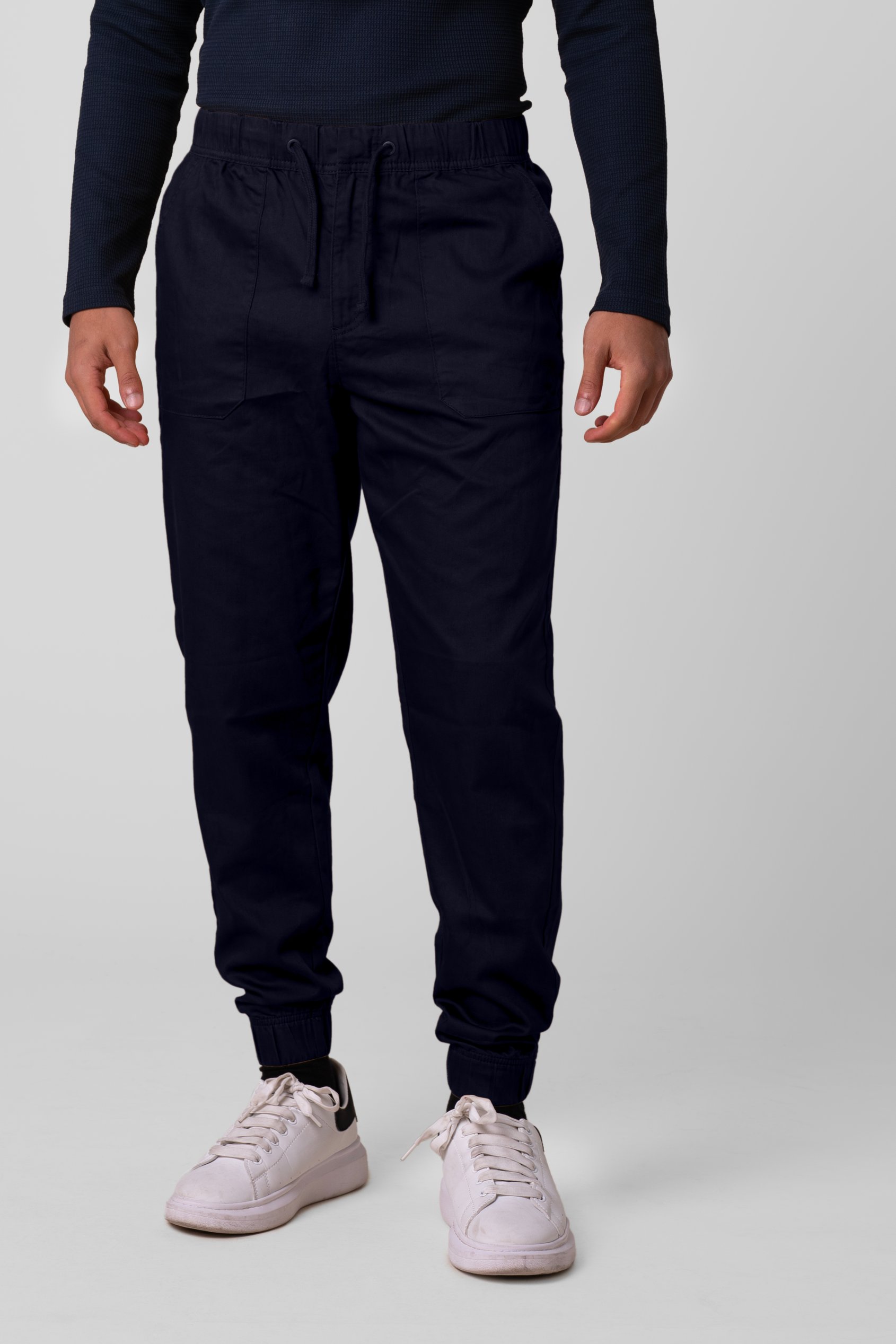 Enorsia Men's Black Classic Twill Jogger - Uk 30