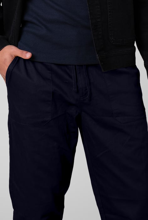 Mens Black Classic Twill Jogger
