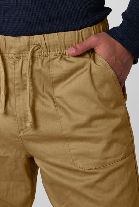 Mens Yellow Classic Twill Jogger