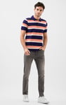 Stripe Pique Polo Shirt