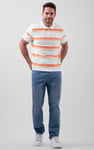 Stripe Pique Polo Shirt
