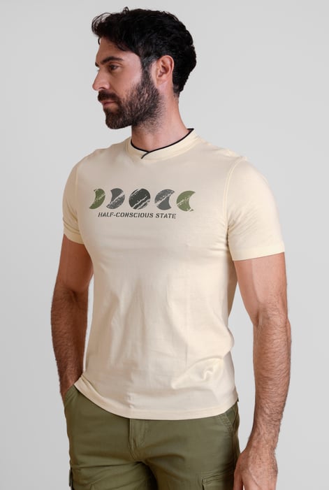 Men's Black Graphic Printed T-Shirt