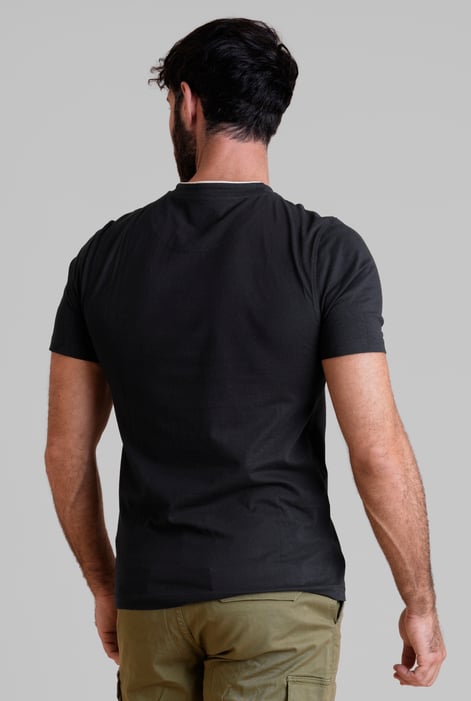 Men's Black Graphic Printed T-Shirt