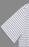 Loose Fit Stripe Print Henley T-shirt