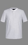 Loose Fit Stripe Print Henley T-shirt