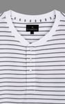 Loose Fit Stripe Print Henley T-shirt