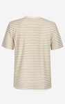 Loose Fit Stripe Print Henley T-shirt