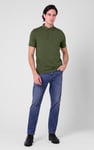 Mens Rib Textured Soft Finish Polo Shirt