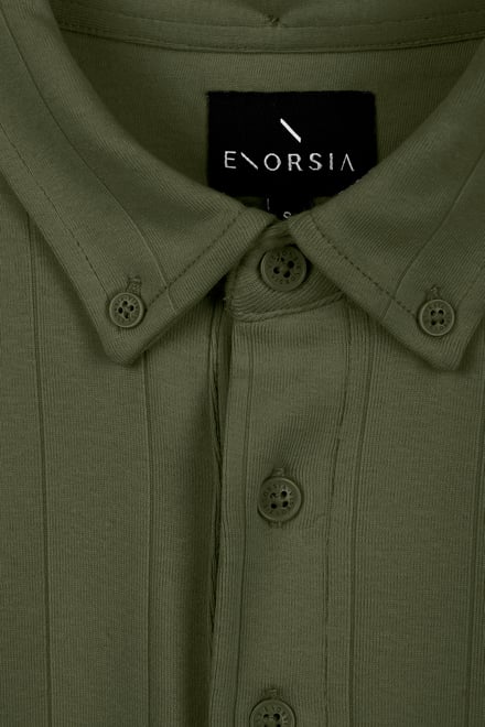 Mens Rib Textured Soft Finish Polo Shirt