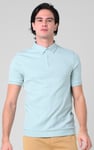 Mens Rib Textured Soft Finish Polo Shirt