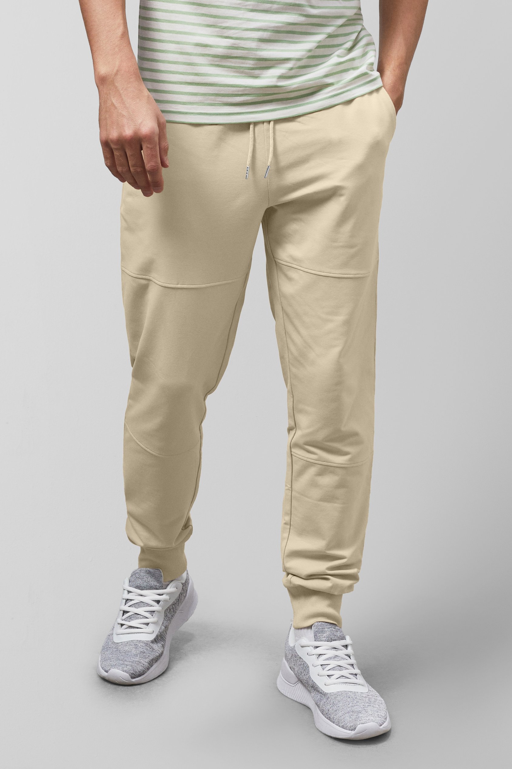 Enorsia Men's Cream Joggers - Uk Xl