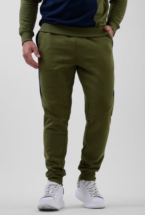 White Colour Block Jersey Track Jogger
