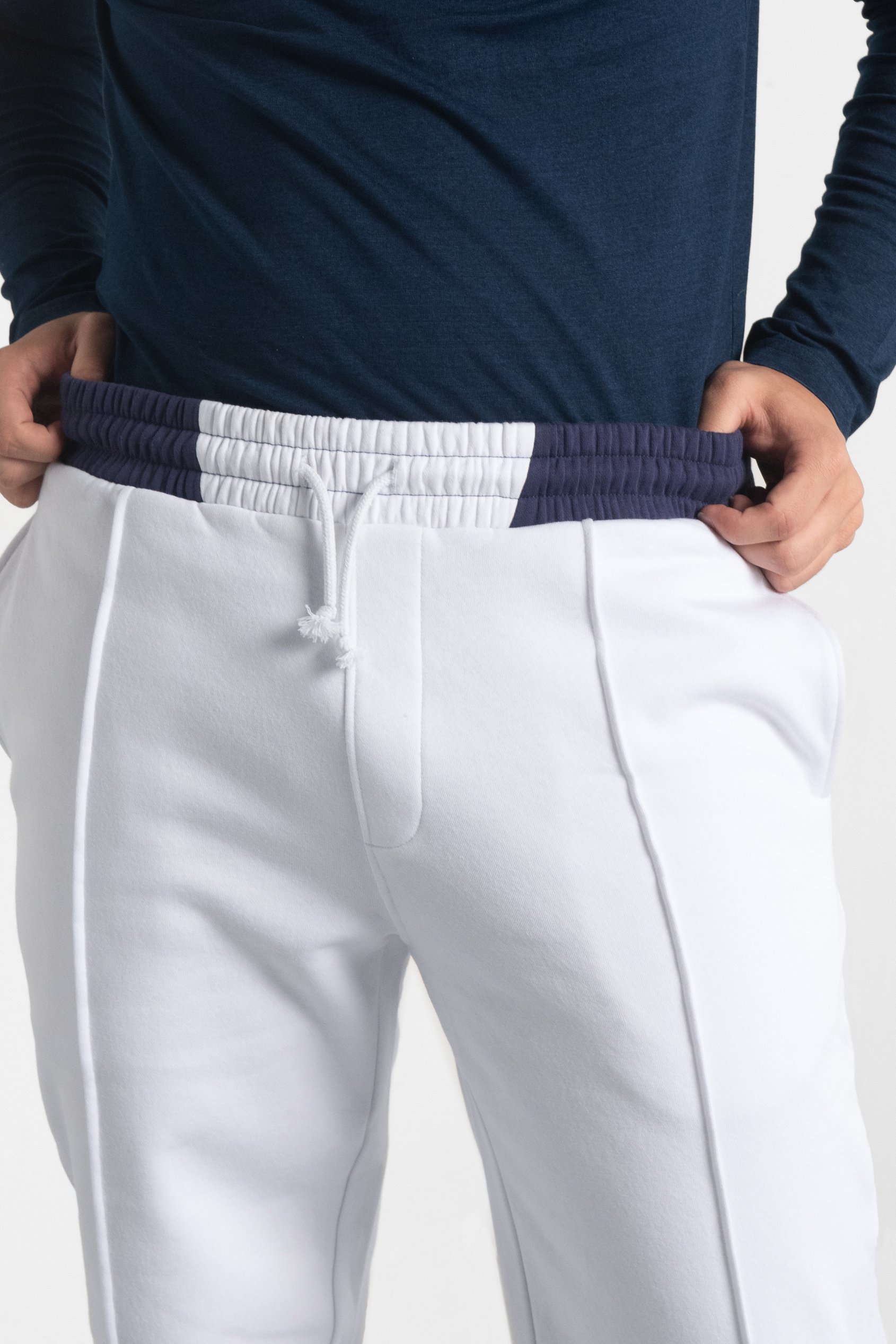 Mens Brushed Terry Jogger With Cut And Sew Waistband