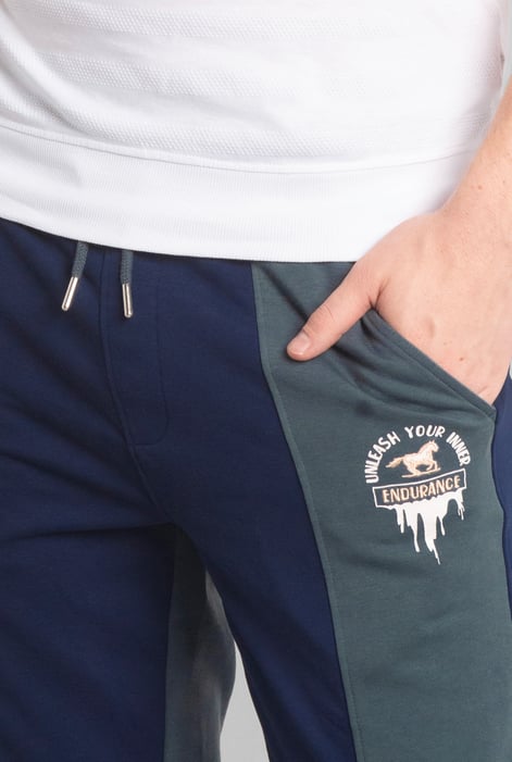 Mens Multicoloured Terry Colourblock Jogger