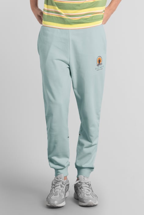 Mens Grey Terry Jogger With Ribbed Cuff