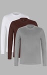 Cotton Long Sleeve T-Shirt 3 Pack