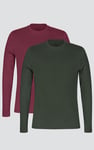 Men's Long Sleeve Cotton T-Shirt 2 Pack