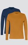 Men's Long Sleeve Cotton T-Shirt 2 Pack