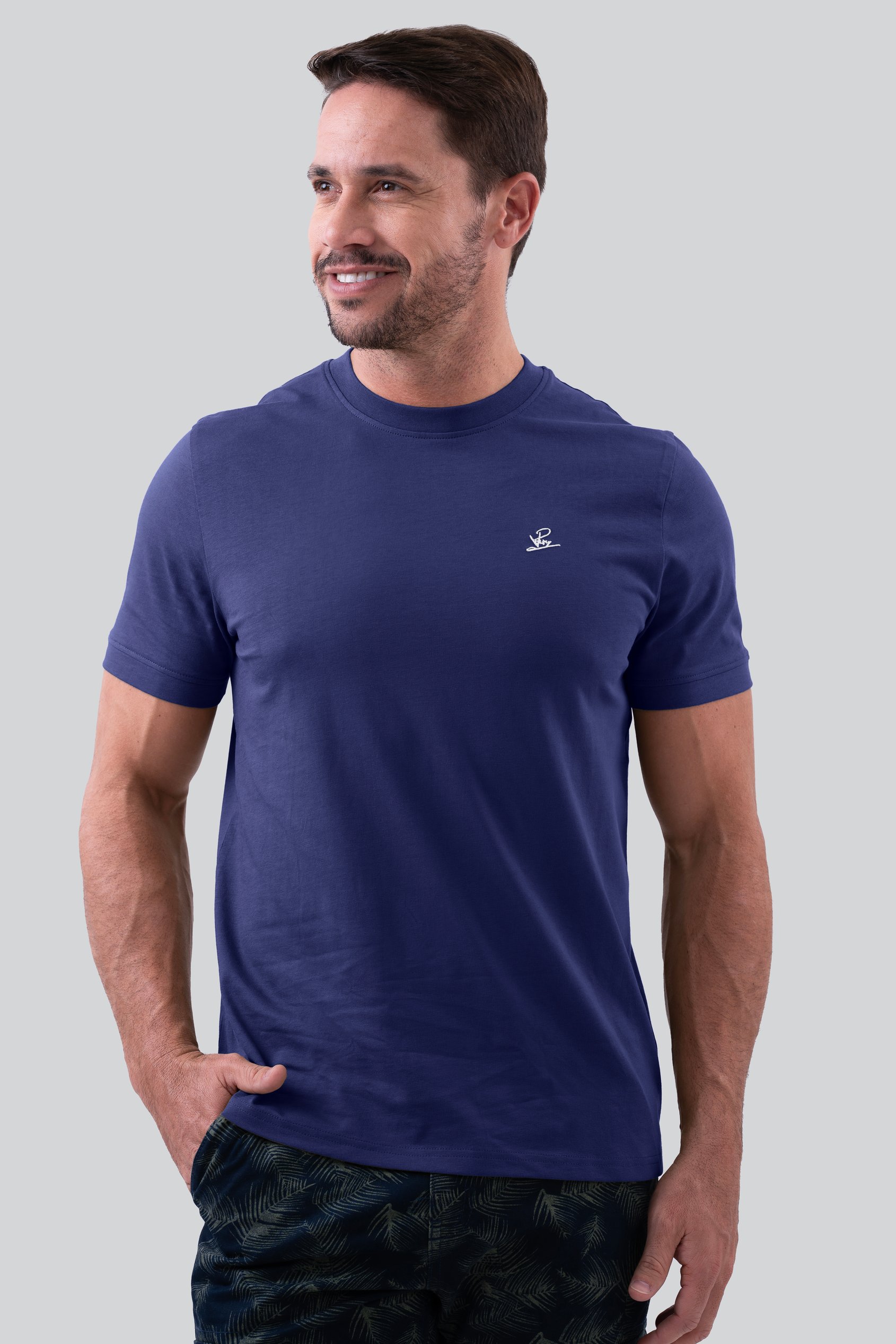 Enorsia Men's Multicoloured Navy/Red 2 Pack Short Sleeve Cotton T-Shirt - Uk Xxl