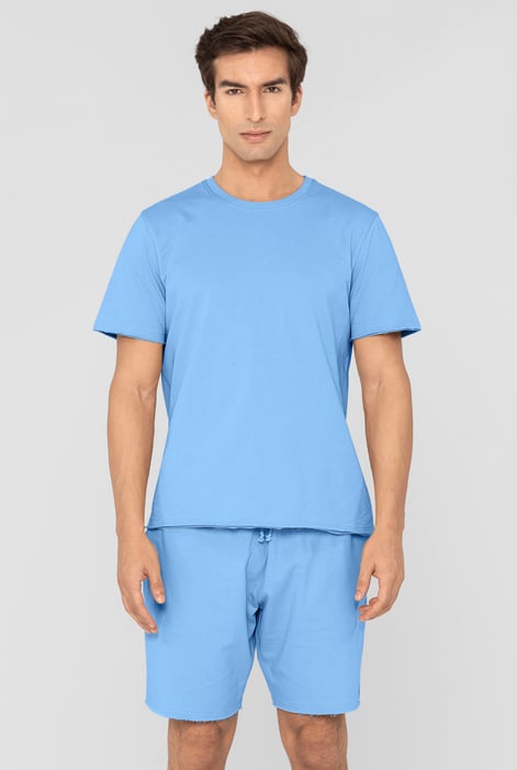 Men's White Regular Fit T-Shirt & Shorts Co-Ord Set | Enorsia