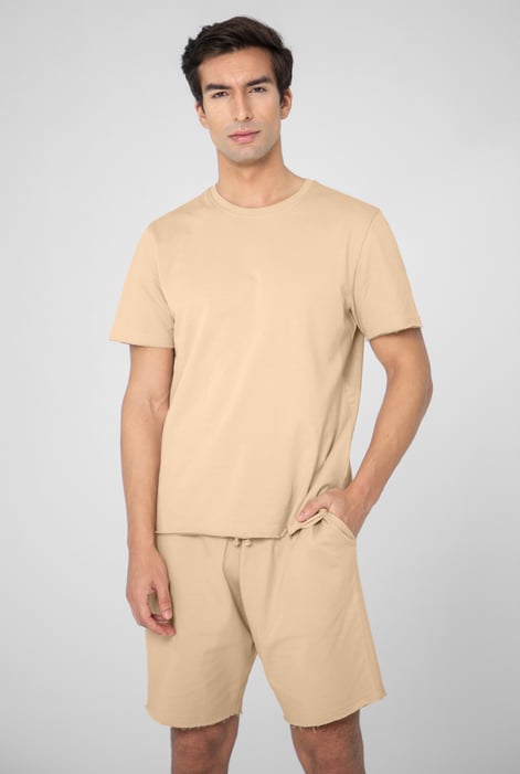 Men's White Regular Fit T-Shirt & Shorts Co-Ord Set | Enorsia