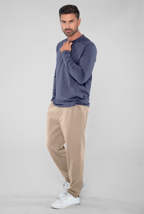 Men's Navy Solid Pyjamas Set