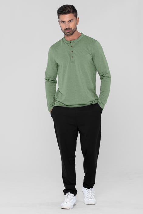 Men's Cream Solid Pyjamas Set