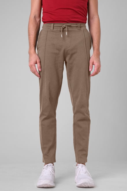 Mens Classic Front Seam Jersey Trouser