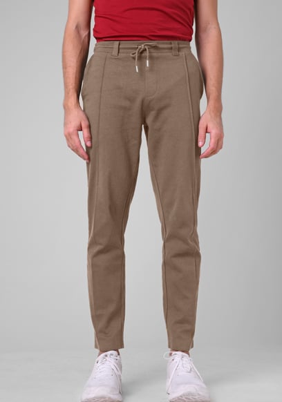 Mens Classic Front Seam Jersey Trouser