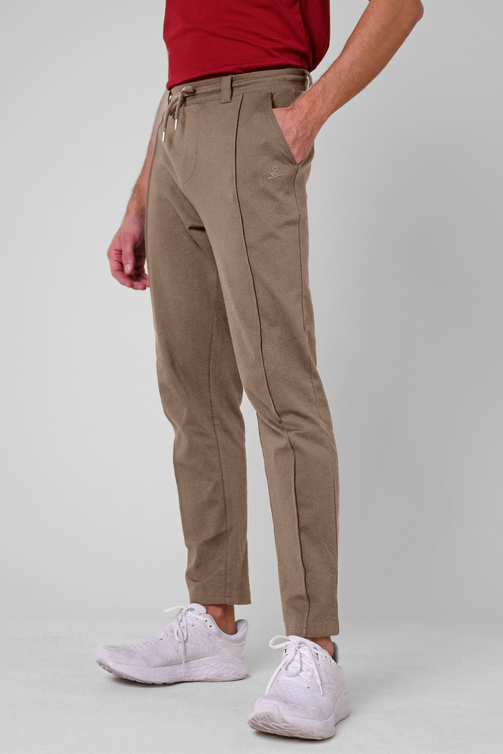 Mens Classic Front Seam Jersey Trouser