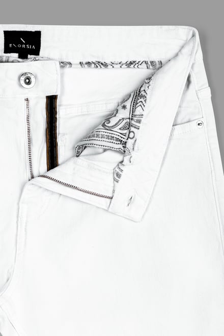 Slim Fit Essential Stretch White Jeans