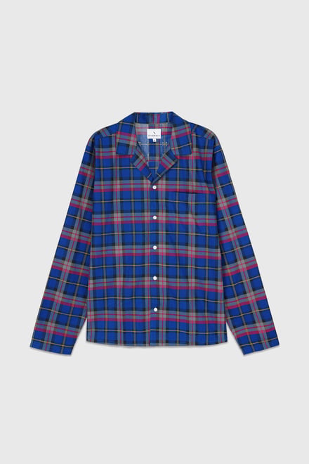Mens Blue & Green Nightwear Shirt
