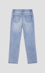 Womens Straight Fit Ripped Jeans