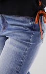 Womens Straight Fit Ripped Jeans