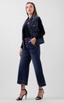Womens High Waist Denim Culottes
