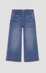 Womens High Waist Denim Culottes