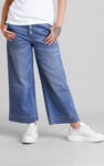 Womens High Waist Denim Culottes