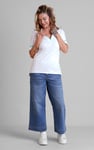 Womens High Waist Denim Culottes