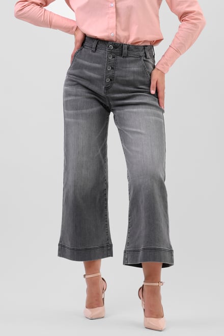 Womens Wide Leg Grey Culottes