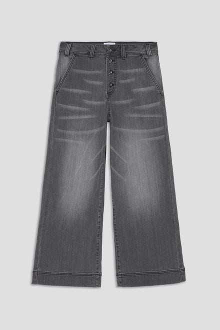 Womens Wide Leg Grey Culottes
