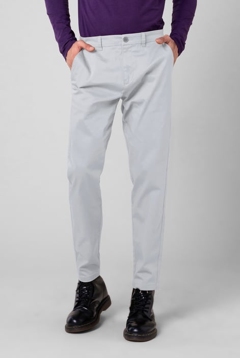Mens Navy Tapered Stretch Chino Trouser