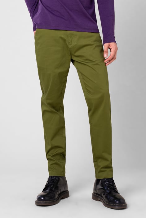 Mens Navy Tapered Stretch Chino Trouser