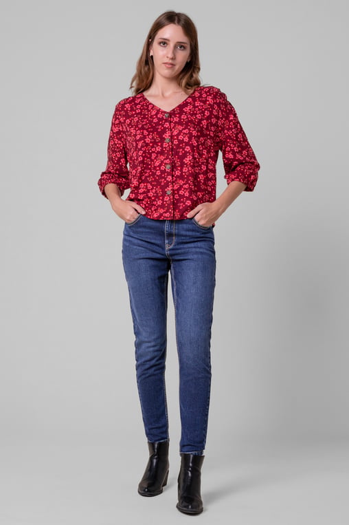 Womens Blue Tapered Leg Jeans (WA31054626)