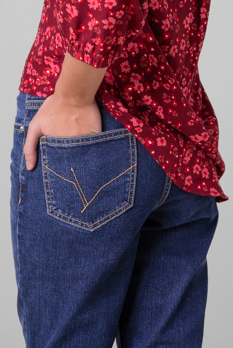 Womens Blue Tapered Leg Jeans