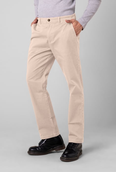 Mens Red Regular Fit Twill Chinos
