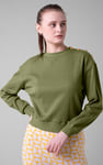 Button Shoulder Crewneck Sweatshirt