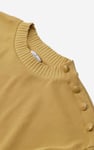 Button Shoulder Crewneck Sweatshirt