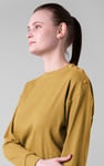 Button Shoulder Crewneck Sweatshirt
